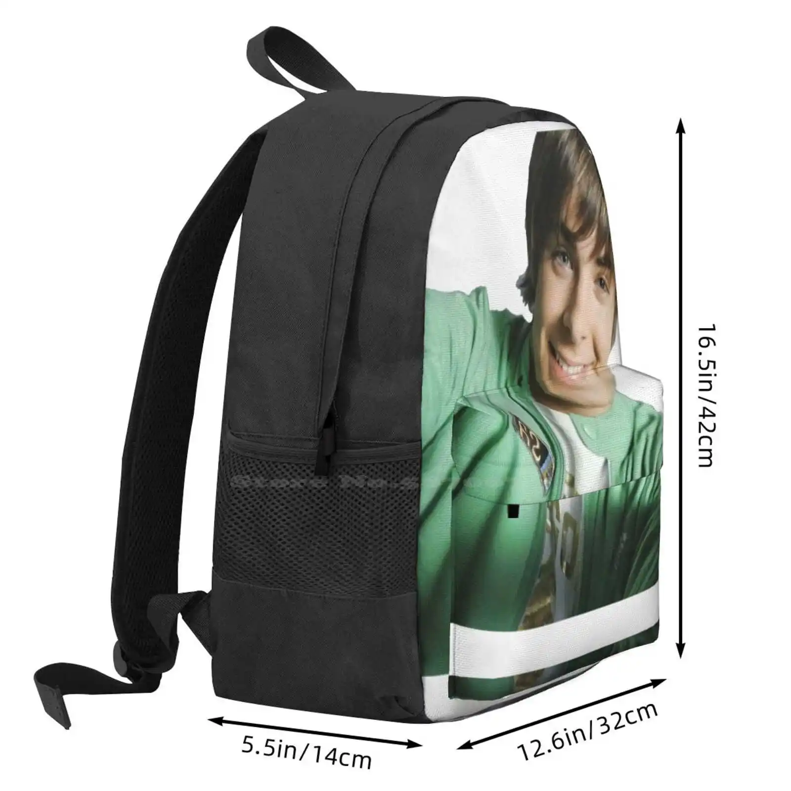 Zac Efron Selfie Hot Sale Schoolbag Backpack Fashion Bags Selfie Zac Efron Highschool Musical Young Cute Troy Bolton image 3