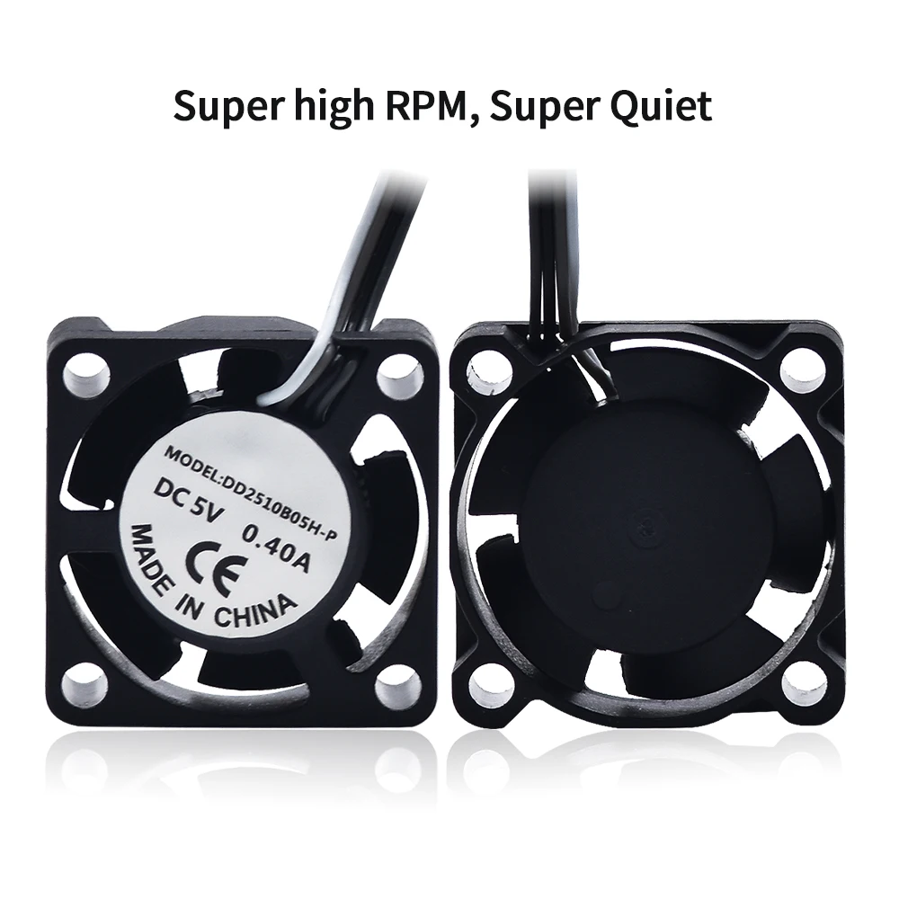 

3D Printer P1 X1 2510 Mini Fan 5V 15500 rpm/min With Cable Hot End Cooling Cooler For lab P1P P1S X1 hotend Ceramic Heater