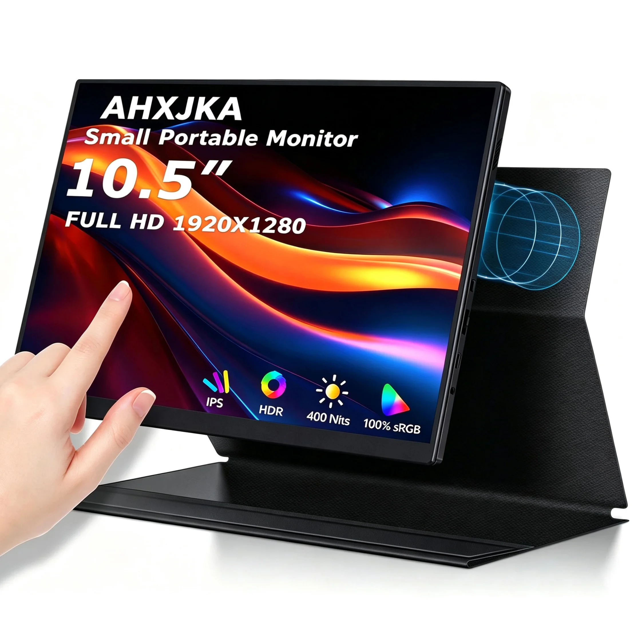 10.5 Inch Touch IPS Portable Monitor 1920×1280 100%sRGB with Protective Sleeve Type-C Mini HDMI External Display for Laptop PC