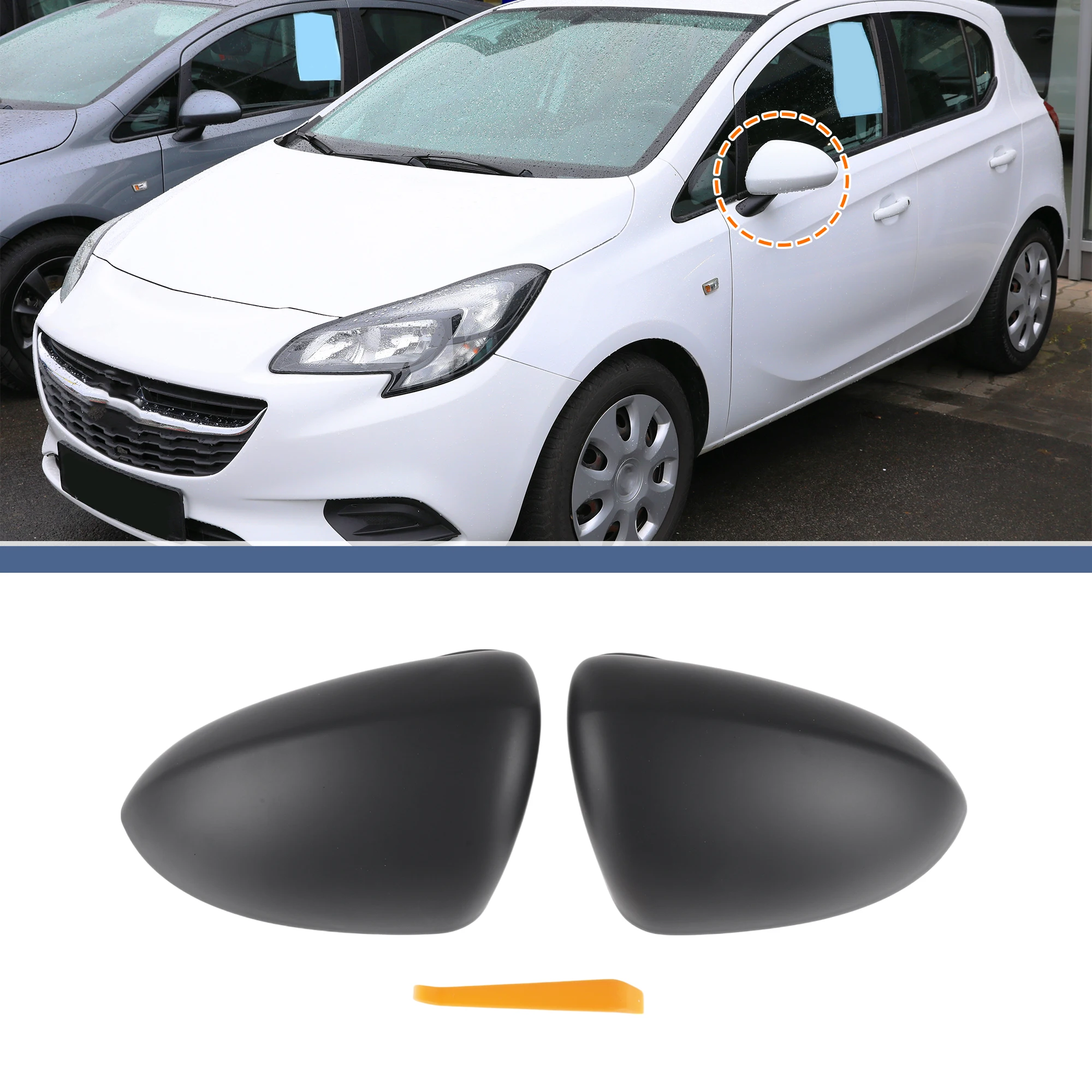 

UXCELL Замена крышки левого и правого зеркала серого цвета для Vauxhall/для Opel Corsa