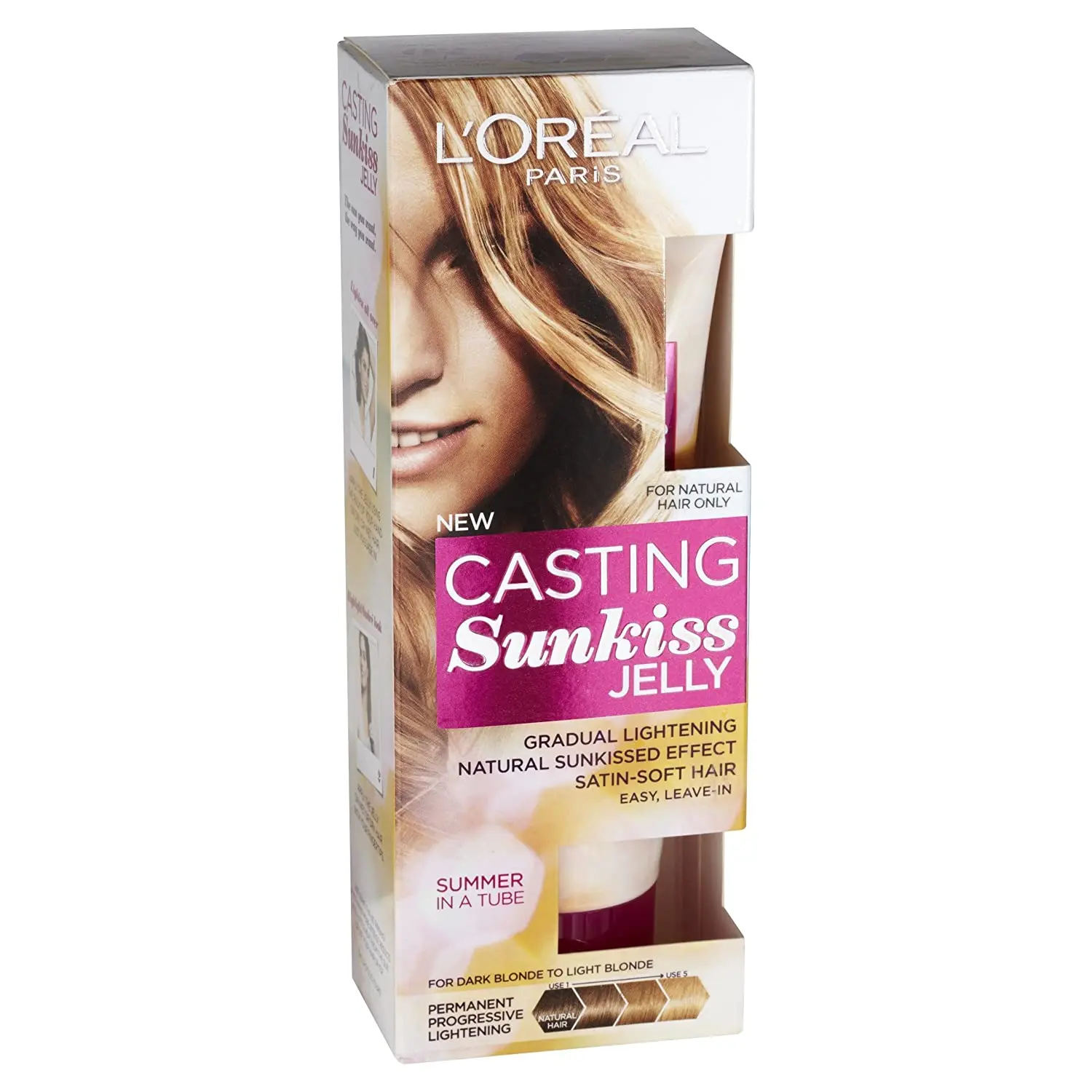 Loreal casting Sunkiss color lighting gel jelly hair Blonder Blonding cream natural 100 Ml ammonia free