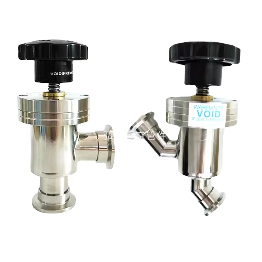 

KF16 KF25 KF40 KF50 Sanitary Vacuum Elbow Y-Shaped Manual Flapper Angle Valve SUS 304 Stainlee Steel Hombrew