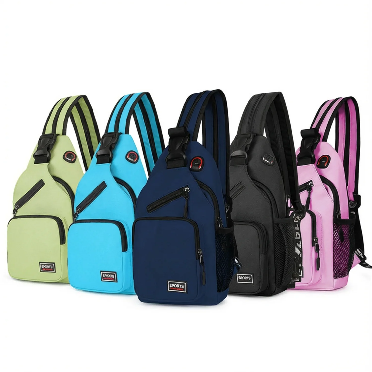 Fashion Multi-Way Chest Bag for Women, Adjustable as Backpack or Crossbody with Earphone Port, Small Waterproof Sports Bag