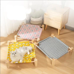 Pet Hammock Durable Cat Bed Four Seasons Universal Removable Washable Solid Wood Kennel Litter Dog Rabbit Pet House Supplies