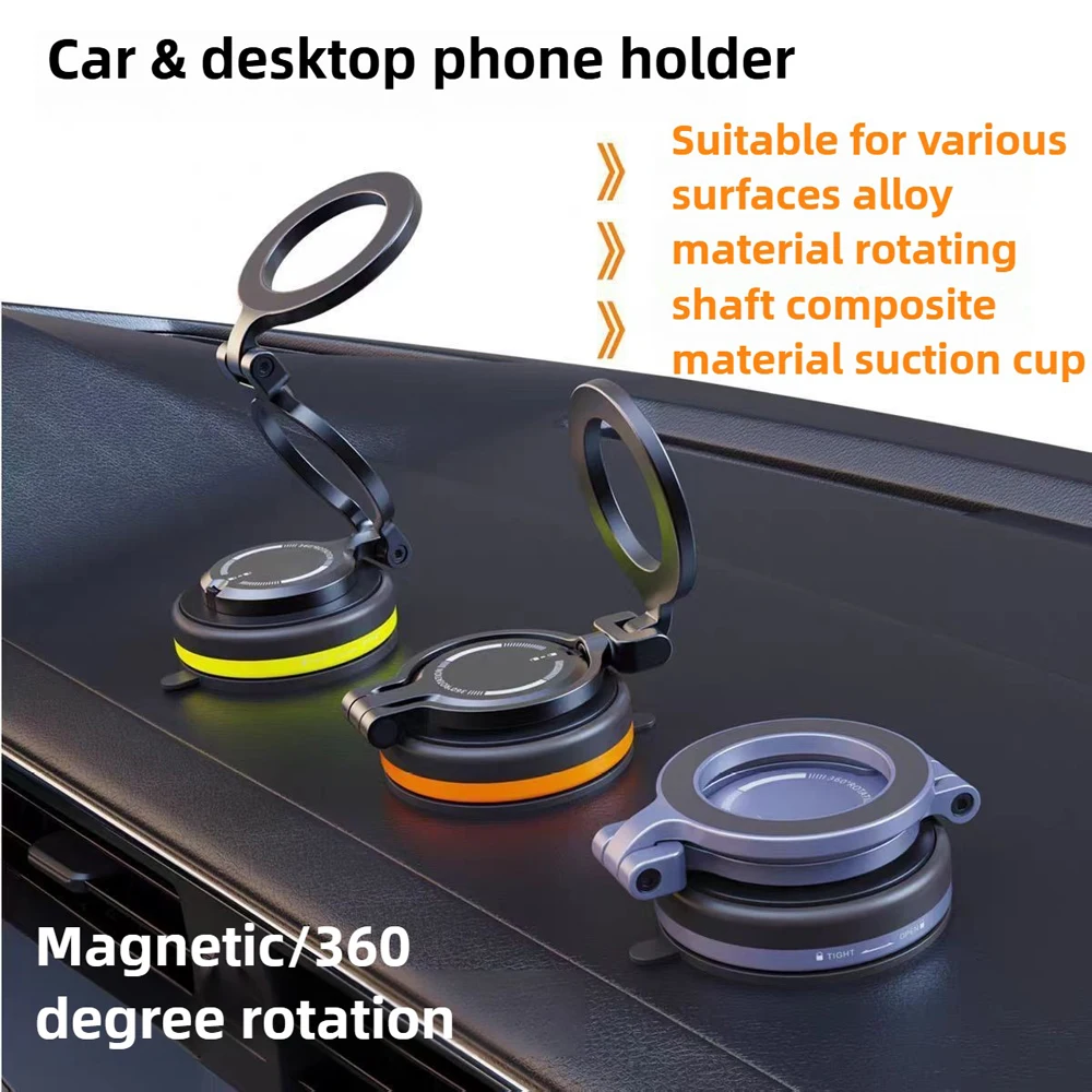 Actualizado 360 °   Soporte magnético para teléfono al vacío Nano Gel, soporte para teléfono de coche para soporte de teléfono con ventosa Magsafe para coche/iPhone