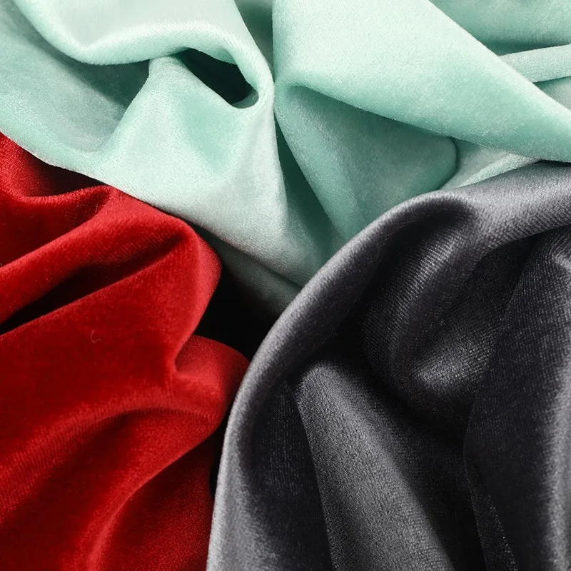

280G diacetic acid velvet fabric for women's fashion cheongsam and skirt