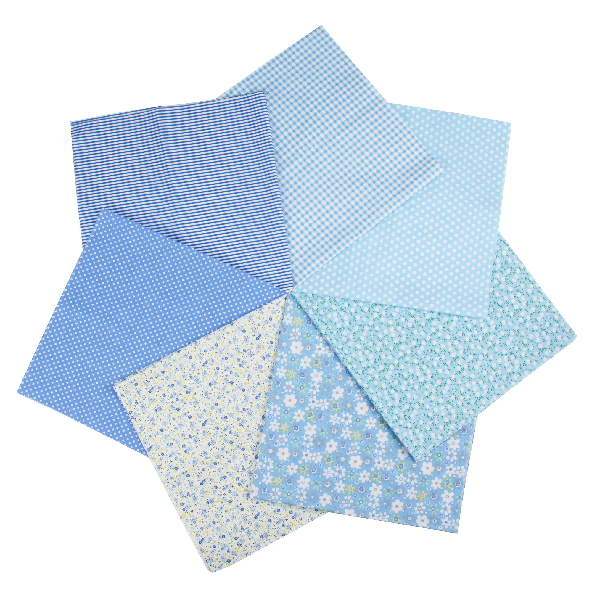 7PCS 25 X 25cm/50 X 50cm Squares Cotton Craft Fabric Cloths for DIY Bundle Patchwork Quilting Sewing Scrapbooking Art Craft