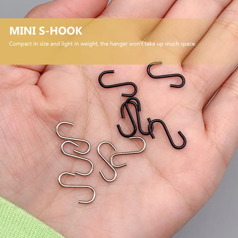 

10Pcs Small S-Shaped Hook Rustproof Mini Hanger for Play Kitchen Organization Ideal for Kindergarten School Game Setup