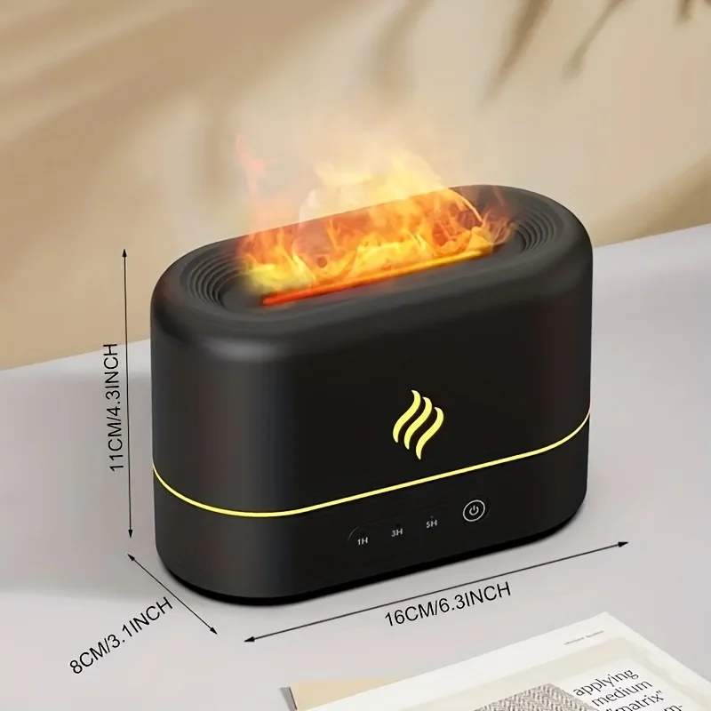 1pc 8.45oz Mini Humidifier with Aromatherapy Box - USB Powered, 3-Step Timer, Quiet Operation, Water Volume Display, No Water Cu