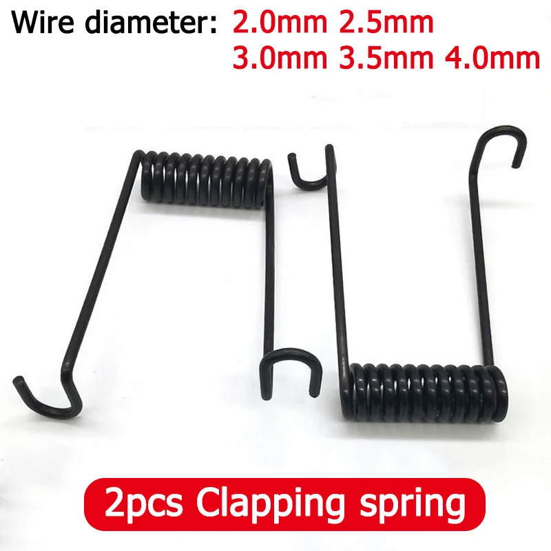 

2pcs Wire Diameter 2.0/2.5/3.0/3.5/4.0mm Spring Steel Wire Strong Return Double Torsion Spring Rear Seat V-Shaped Folding Spring