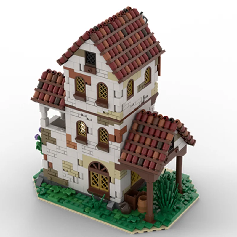 1404 шт. модель пиратской таверны в масштабе миди с дизайном нескольких комнат и террасы, идеальные строительные блоки для любителей пиратской тематики