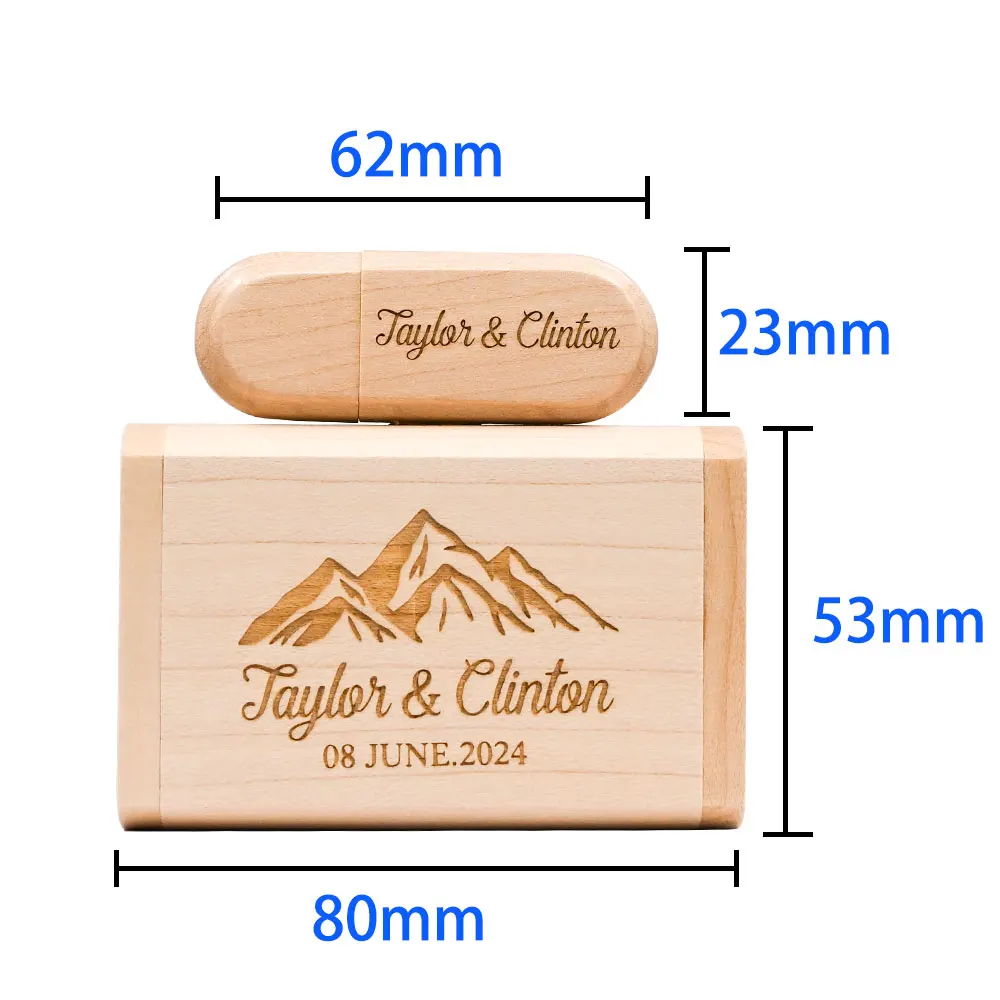 10pcs/lot USB 2.0 Wooden Usb 64gb USB Flash Drive Pendrive 4GB 8GB 16GB 32GB 64GB Memory Stick for Gift (Free Custom LOGO) view 6