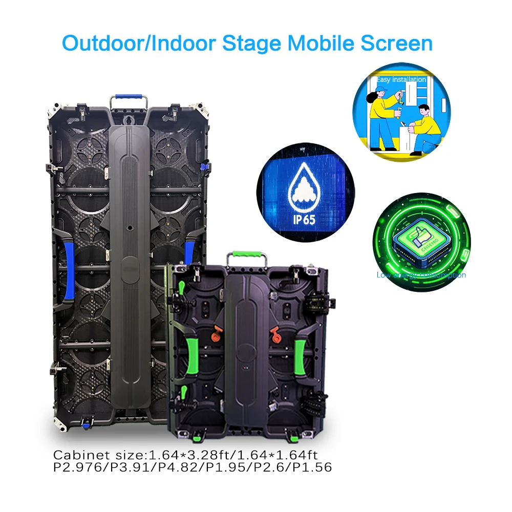 500 x 1000 mm großer Bühnenhintergrund für den Außenbereich, P4.81, LED-Bildschirm, Vermietung für Musikfestivals, LED-Display, digitales Poster
