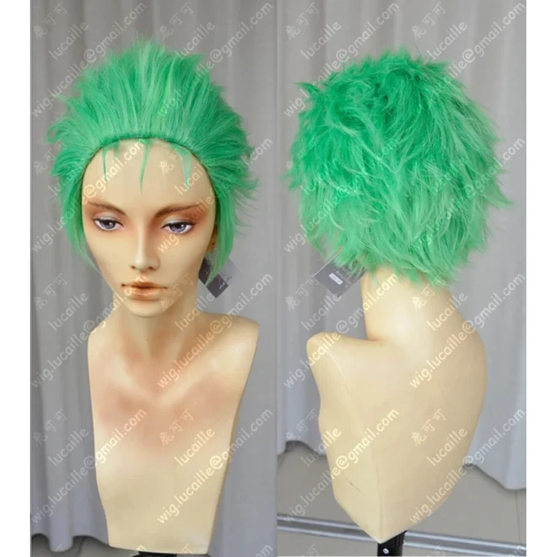 Bear's Den Anime Cosplay Costume Kimono Robe Full Suit Slicked-back Green Wig Short Layer Roronoa Zoro W New 2025