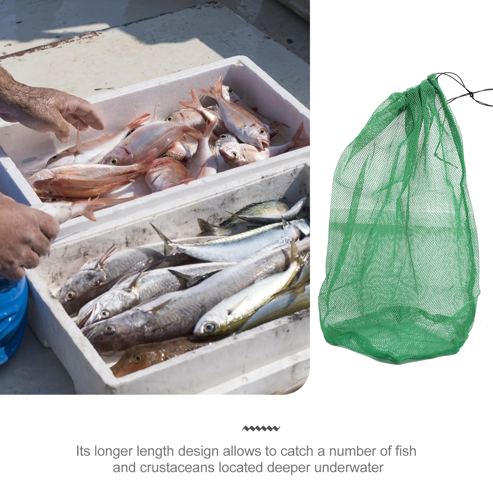 

4pcs Fishing Net Bags High Quality Nylon Quick Drying Foldable Fish Collection Bag Mesh Pouch Color