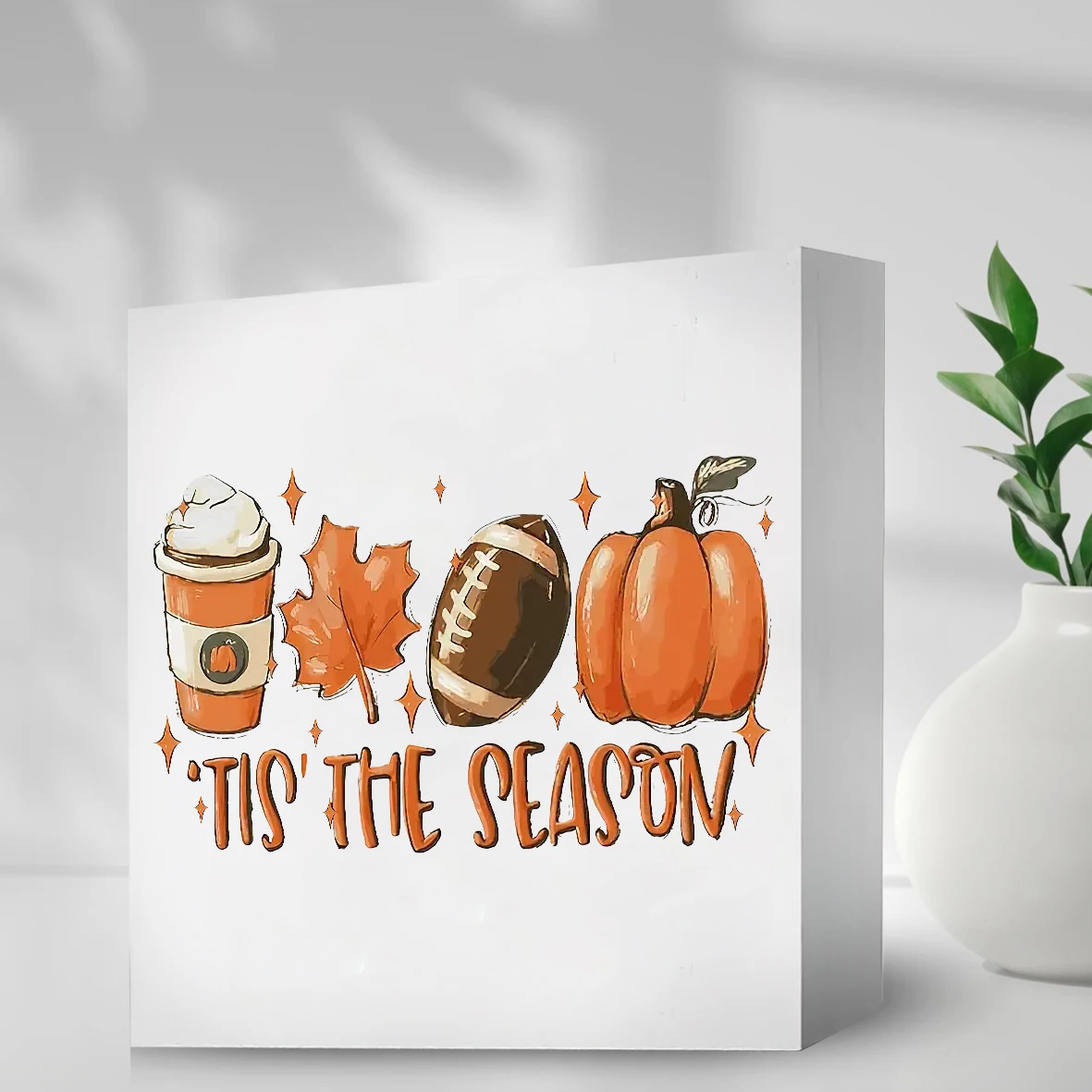 لافتة خشبية على شكل يقطين من ريفي تيس، ديكور فني عتيق لخريف المزرعة، لافتة مربعة لحصاد الخريف وعيد الشكر لسطح المكتب