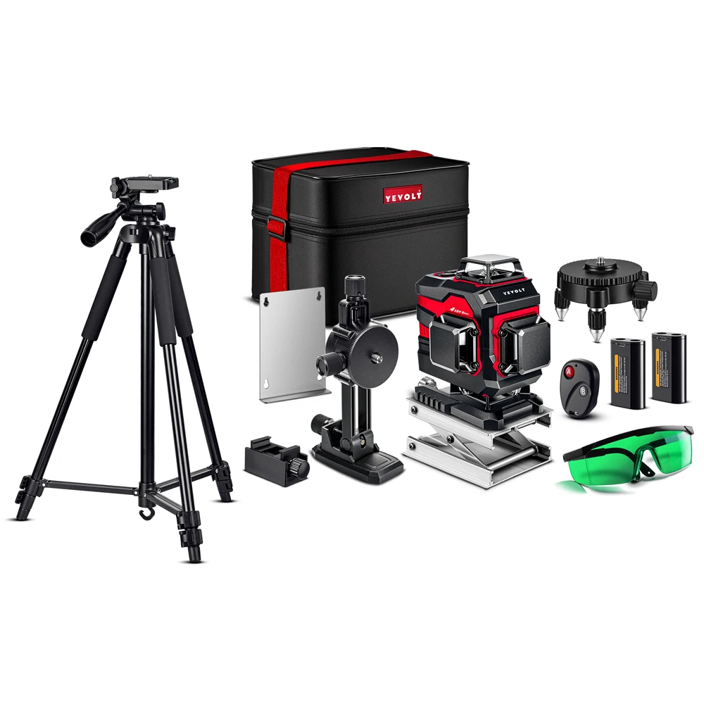 

YEVOLT Laser Level Green Beam 16-Line Self-leveling 360° 3D Horizontal and Vertical Accurate Measuring Tools -YVGLL4XS16 Series