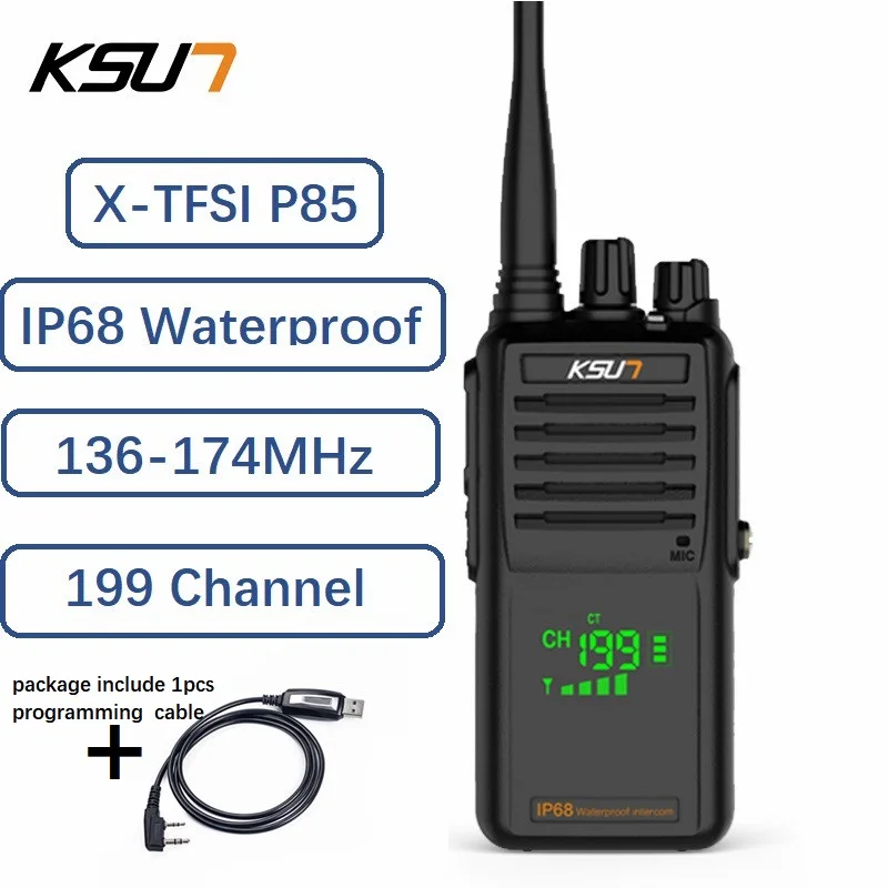 ¡Arriba! Walkie Talkie Profesional VHF de largo alcance IP68, Radios de barco impermeables para pesca, Kayak, estación de Radio de comunicación P85