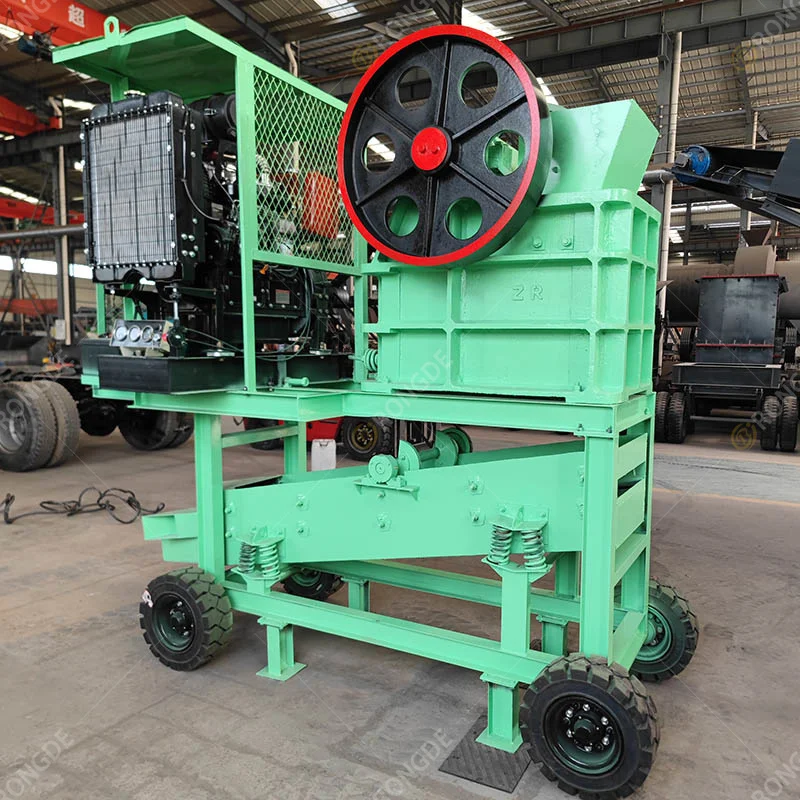 

Портативная мобильная дробилка челюстей Pe150x250 Линия дробления гранита с электродвигателем или дизельным двигателем