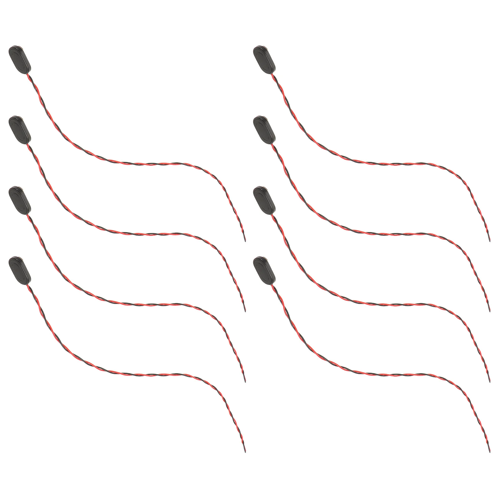 

8Pcs 9V Clip Wire Connectors Hard Plastic Housing I-Type Buckle Snap Connector 300Mm Wire Adapter for Active Pickup