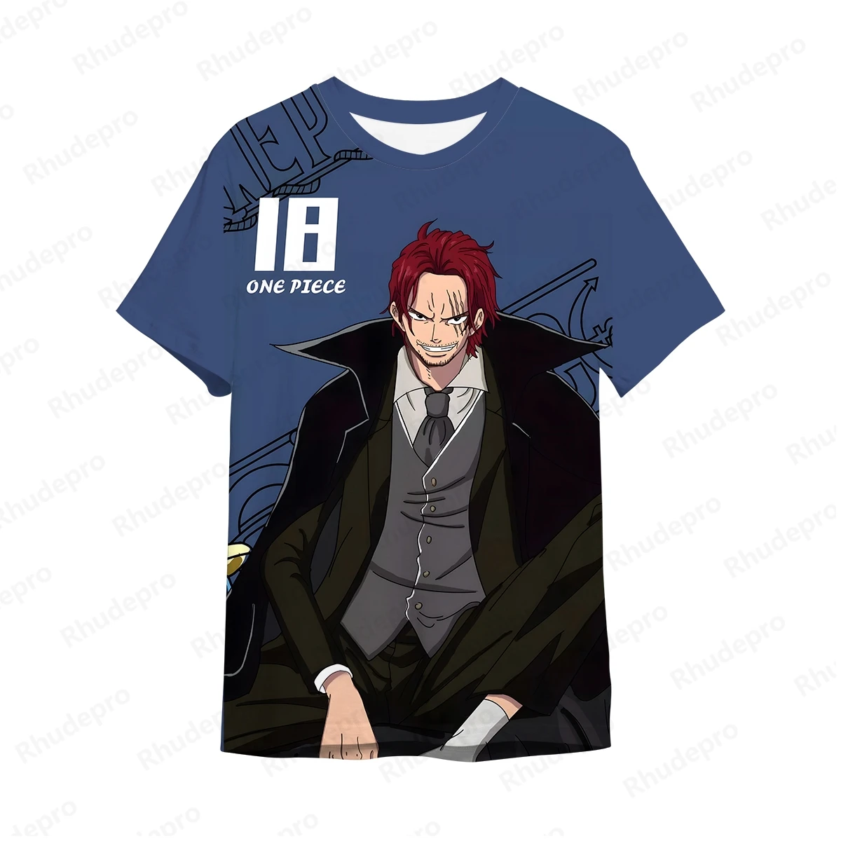 2024 letnie nowe męskie Anime jednoczęściowe koszulki z nadrukiem 3D Cosplay damskie dziecięce koszulki uliczne duży Top małpa D. Luffy