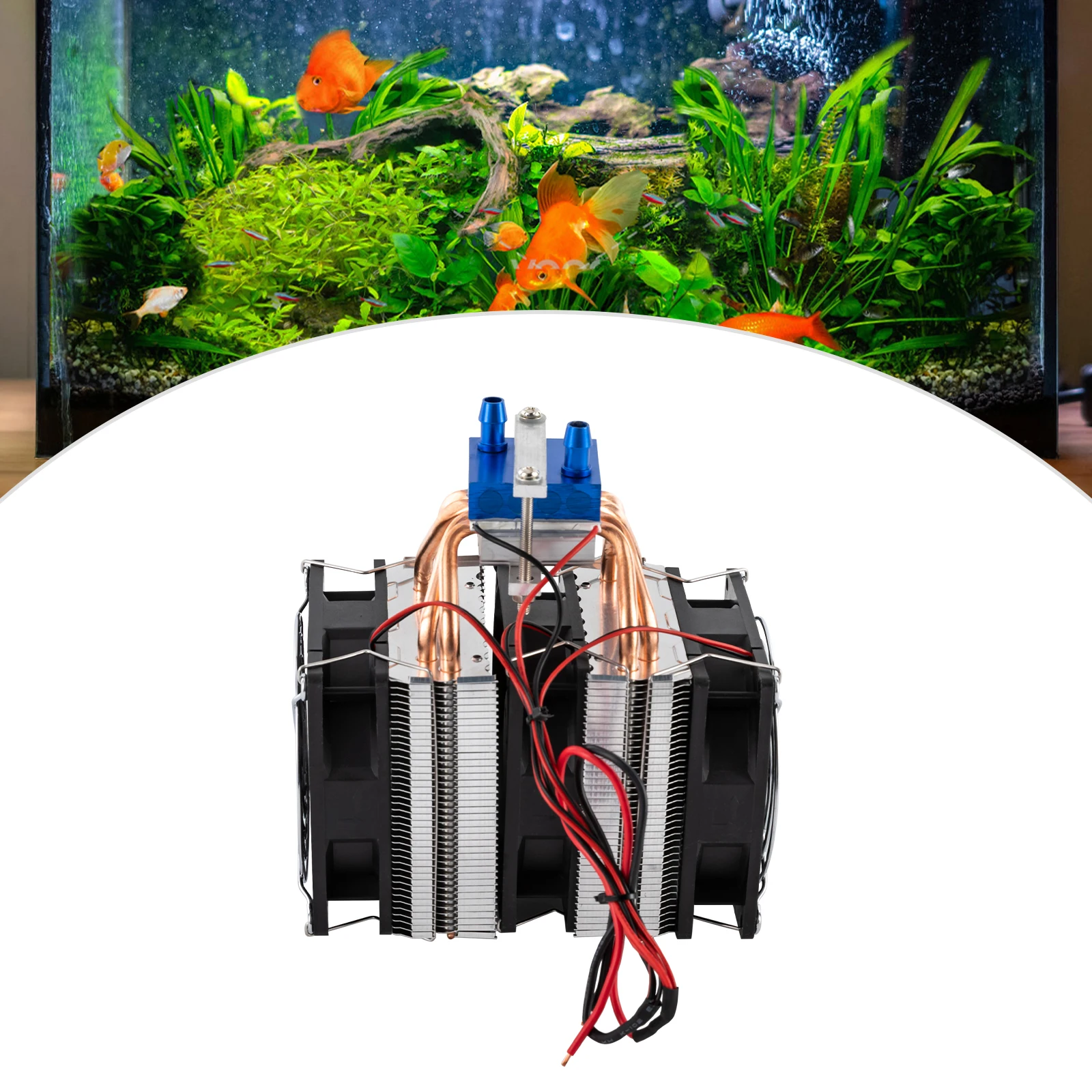 

Aquarium Thermoelectric Cooler Water Chiller, 12V 120W Peltier Semicon Refrigeration System Machine for 30L Fish Shrimp Tank