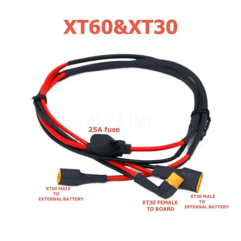 36v 48v battery pack cable kit XT30&XT60+ 25A fuse for paralleling extra expansion XIAOMI m365 and Pro