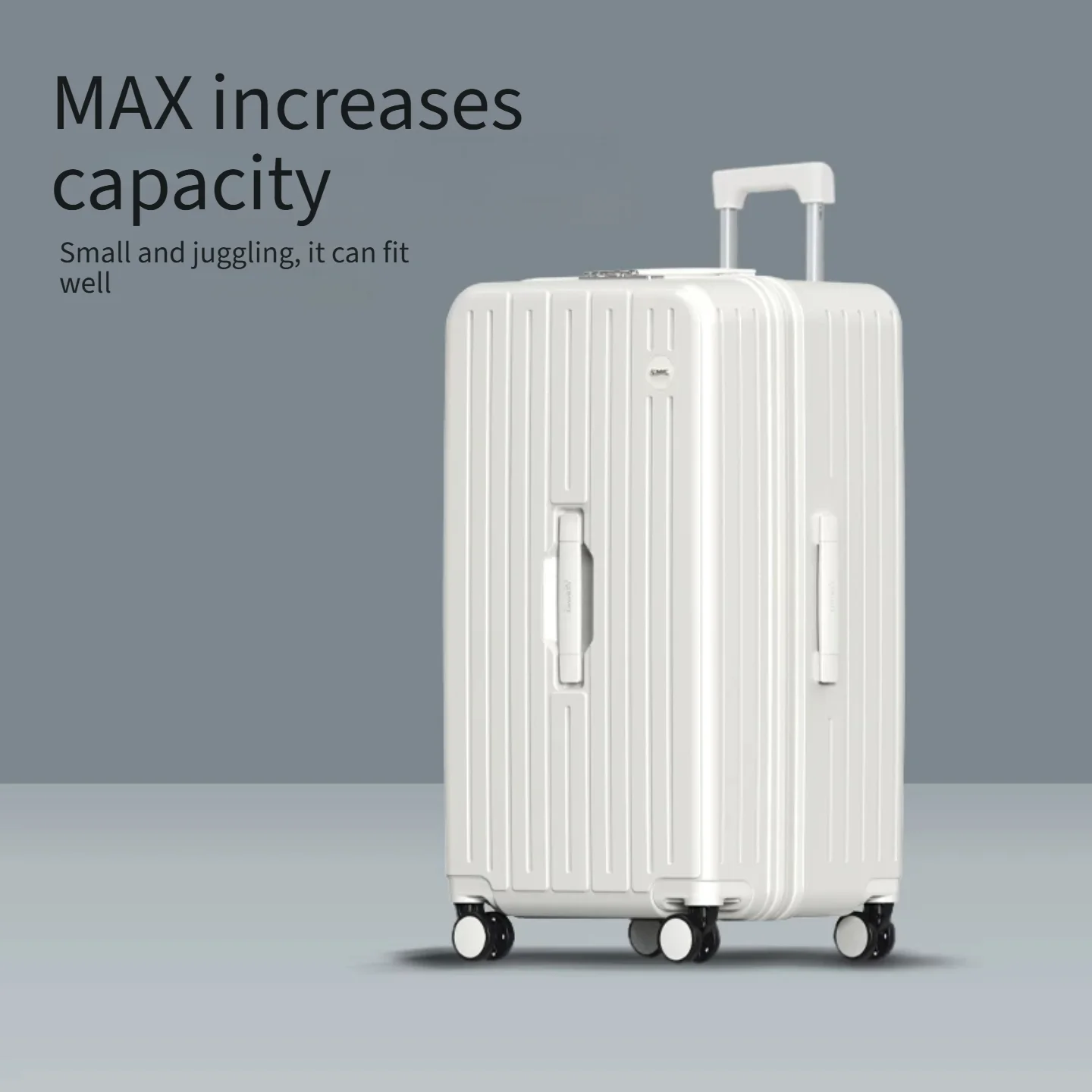 PC Hard Shell Trolley Luggage 3:7 Asymmetrical Compartment 24 Inch Large Capacity Travel Suitcase 26 Inch High‑Quality Hardcase