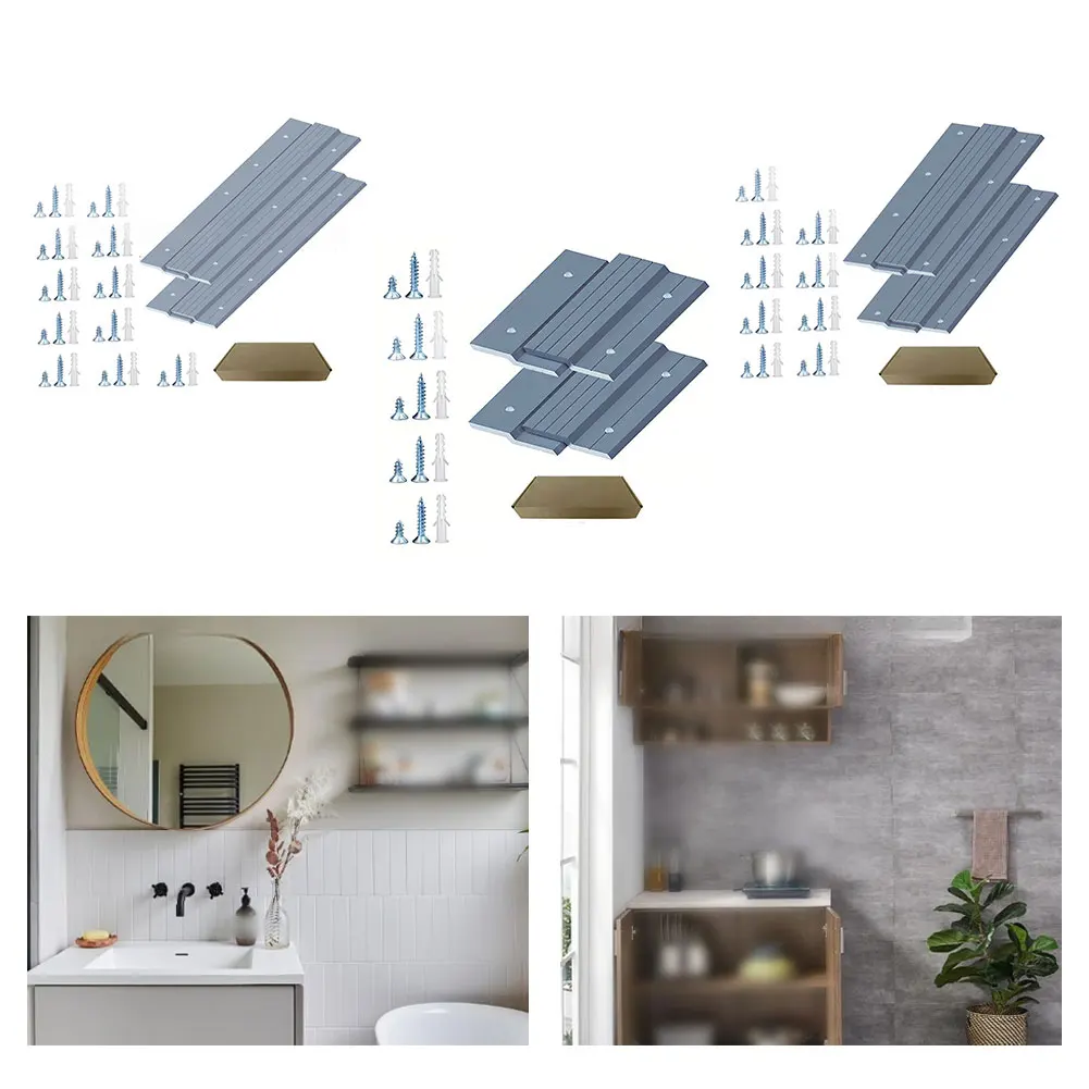 2 Pairs Innovative Z-Shaped Aluminum Hanging Strips For Seamless Wall Display Home Hardware Accessories Easy Installation