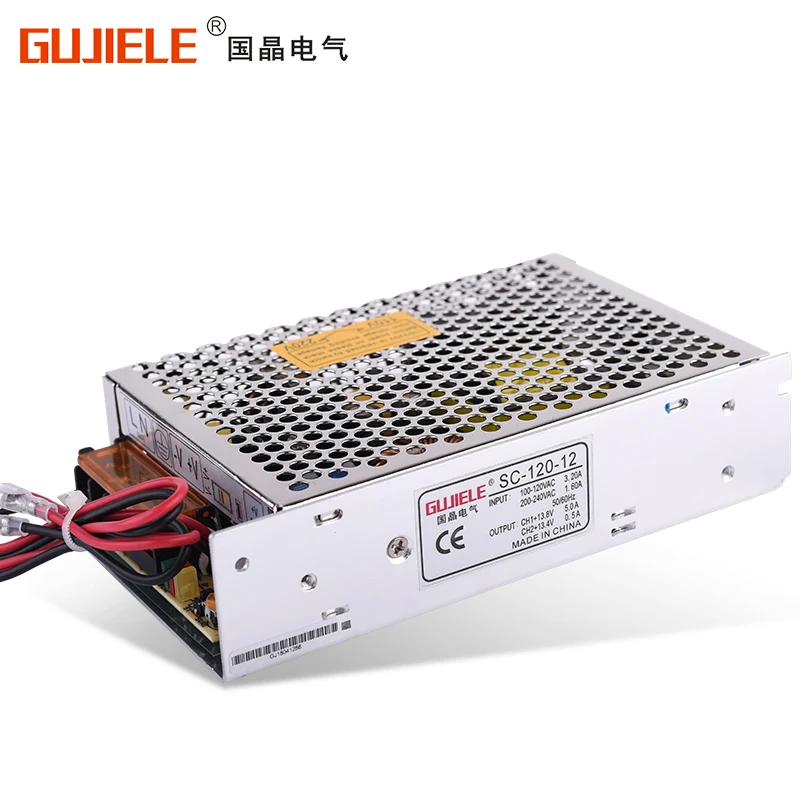 

Free Shipping UPS Switching Power Supply 120W AC 110/220V to 12V 24V with UPS/ Charge Function Battery Charger SC-120W-12V 24V