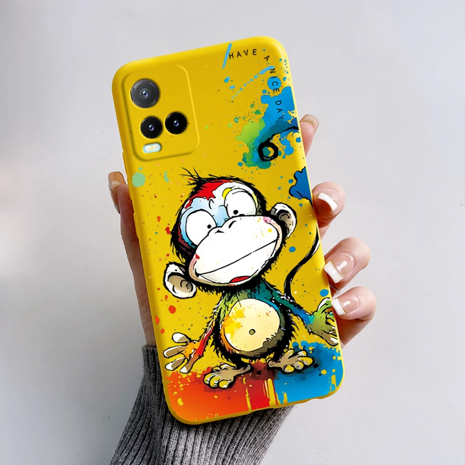 For Vivo Y33 Y33S Y21 Y21S Case Cartoon Bear Frog Soft TPU Matte Phone Back Cover For Vivo Y 33 Y33 S Y21 21 S 21S Fundas Bumper