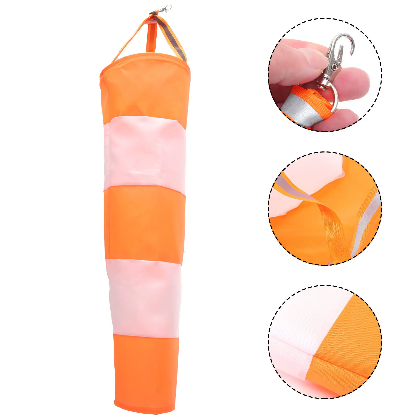 Fluorescent Windsock for Outdoor Wind Measurement Lightweight All Weather Nylon Wind Vane Indicator Uv Rain Resistant Easy