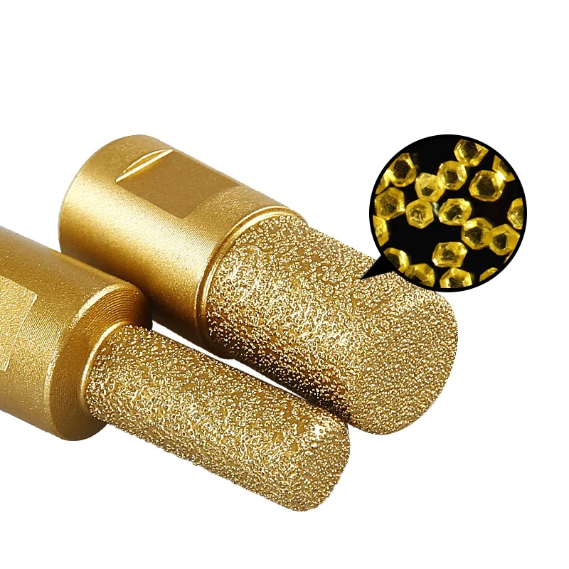 LOZLIN 6/10/15mm M10 Vacuum Brazed Diamond Grinding Head Burr for Angle Grinder Stone Ceramic Tile Edge Trimming Slotting Groovi