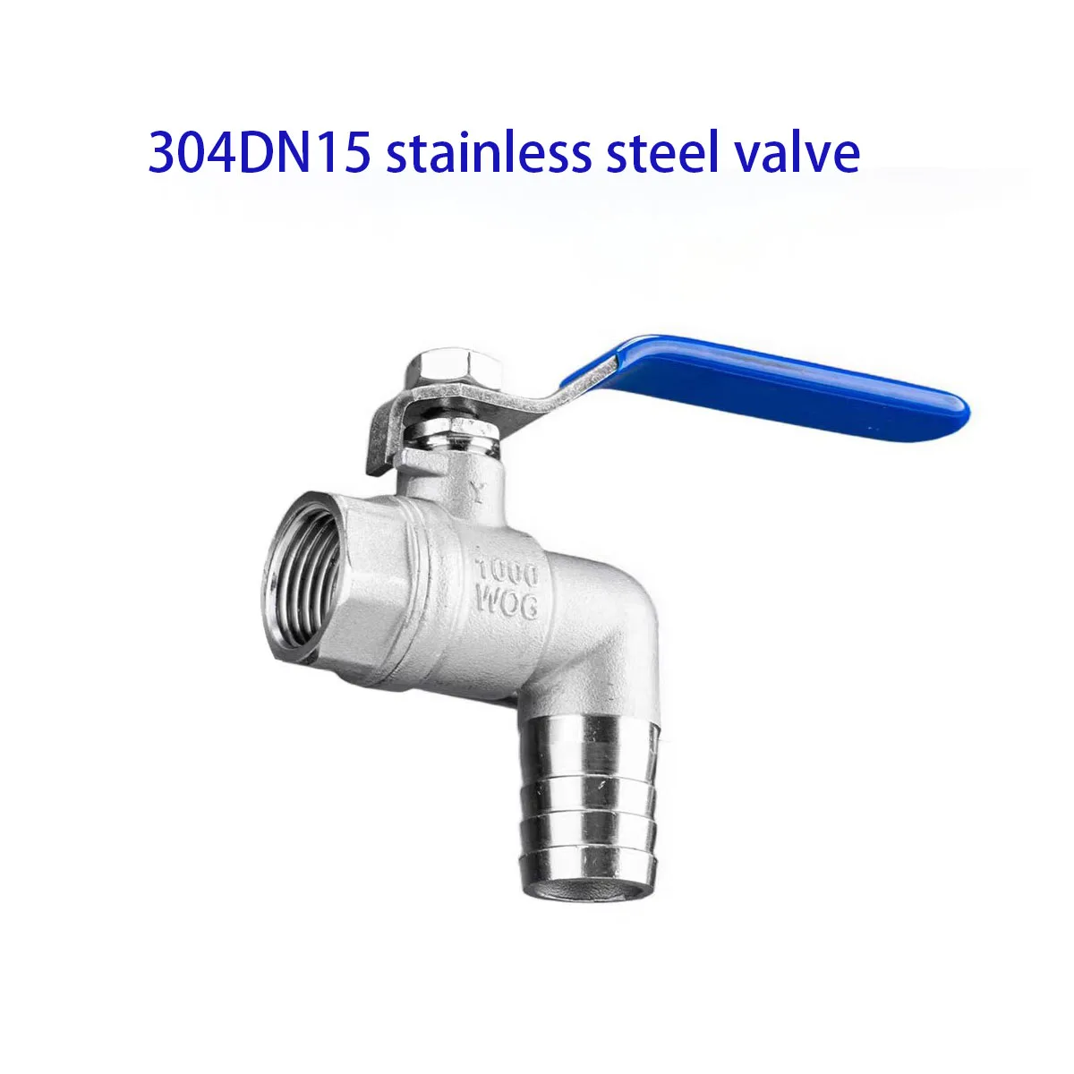 304 stainless steel faucet valve, with integrated internal and external threads, external thread pagoda elbow switch, 1/2 inch