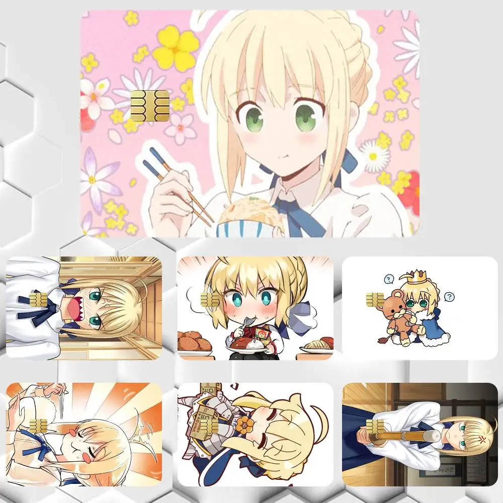 Altria Pendragon Saber Cute Sticker Film Tape Skin for Credit Card Debit Card Waterproof Stickers Cartoon