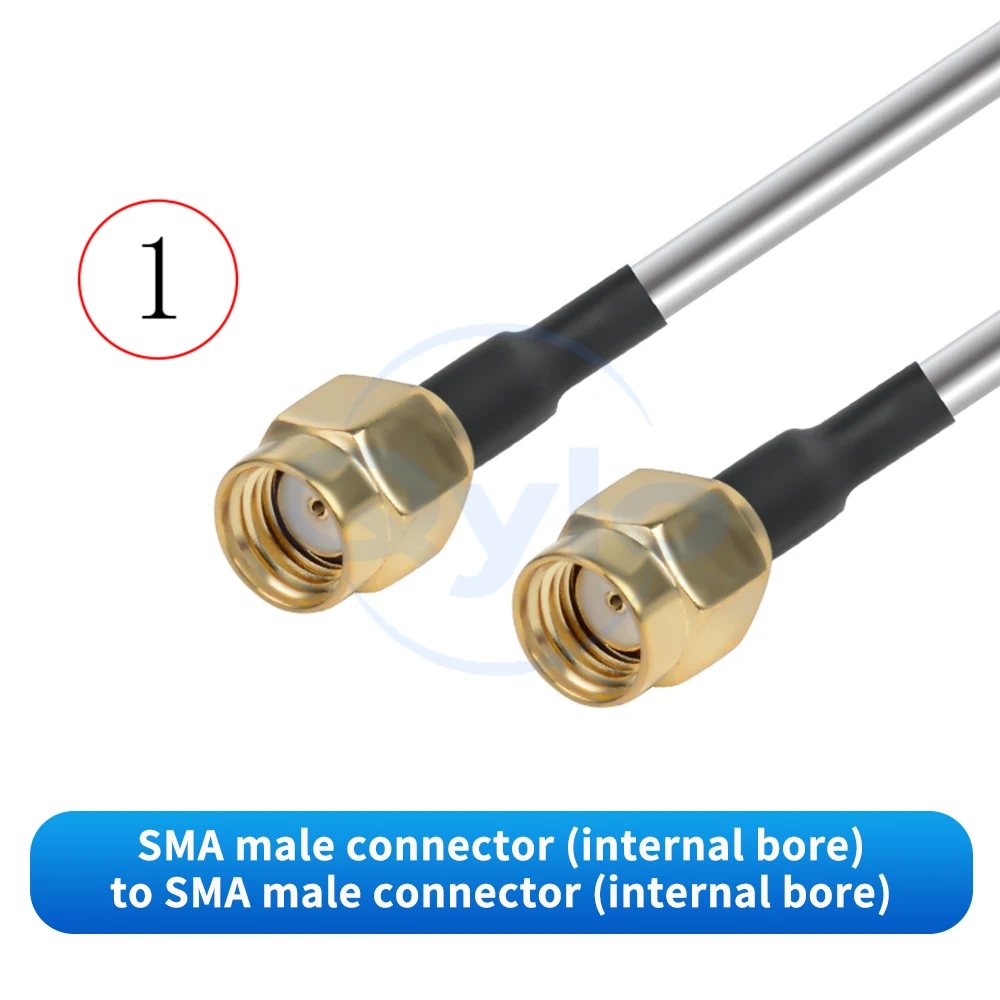 SMA to SMA Male/Female High-Frequency Cable Jumper SFT50-2 Semi-Rigid RF Cable 0-18G SMA to SMA Cable (1 pcs)