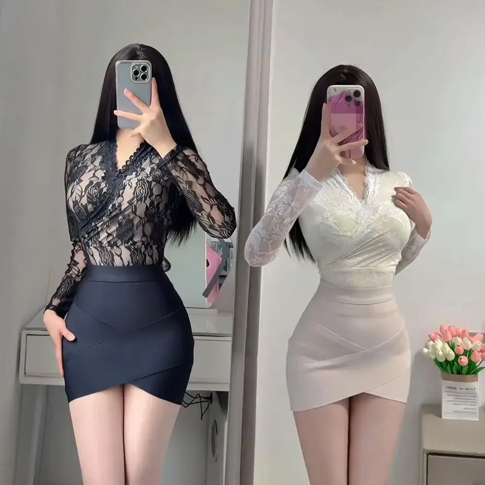 

Spring 2025 Women's Cross Body Skirt Commute High Waist ort f Skirt Tee Colors Ele Aosphere Match All Korean Sle