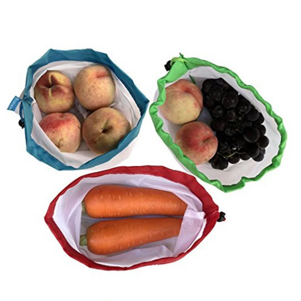 2pcs 14 Inch Reusable Mesh Produce Bags Washable Eco Friendly Bags for Grocery Shopping Storage Fruit Vegetable Toys (Green)