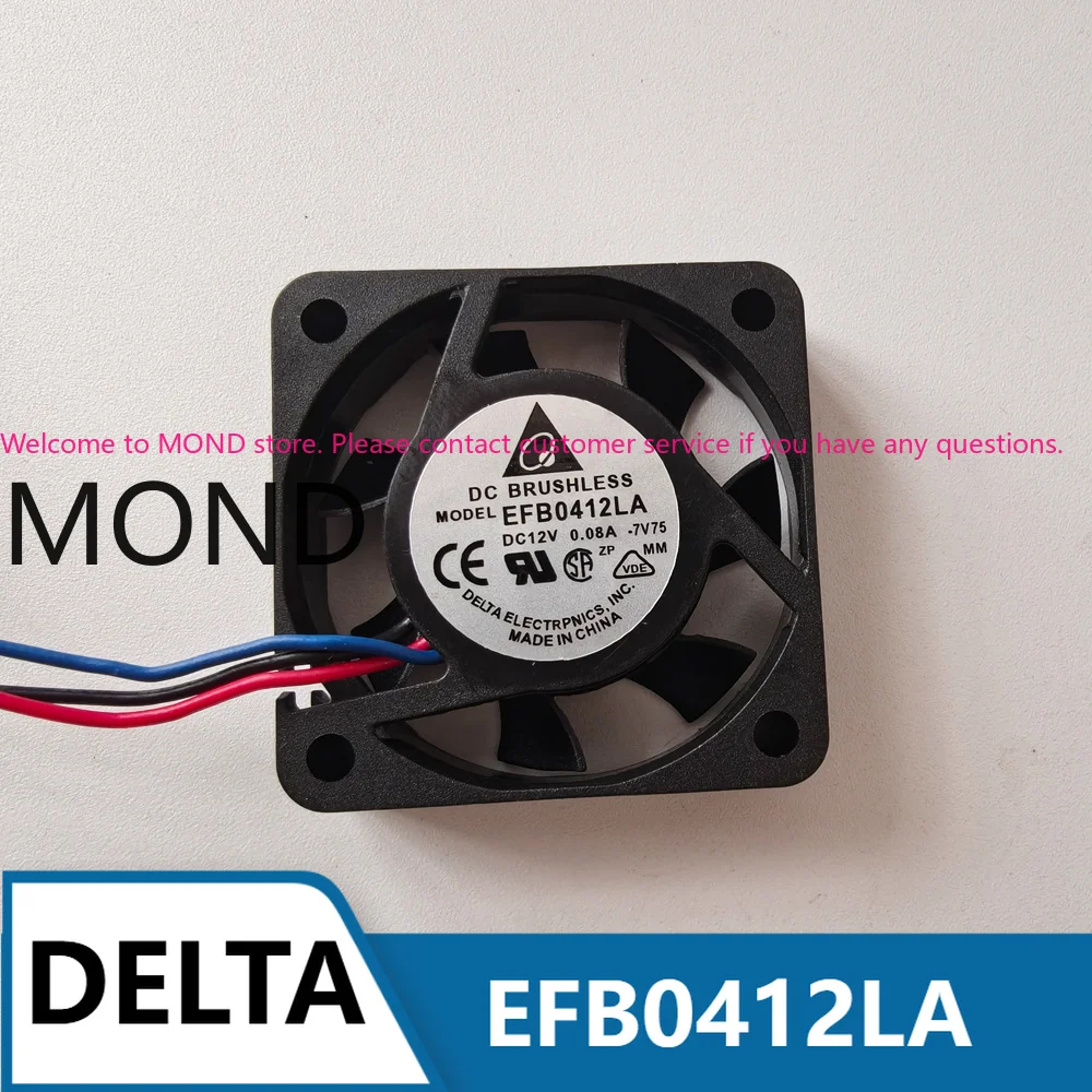 EFB0412LA Delta Cooling Fan 4cm  DC 12V 0.08A 4010 40*40*10MM PWM Dual Ball Silent Cooler New