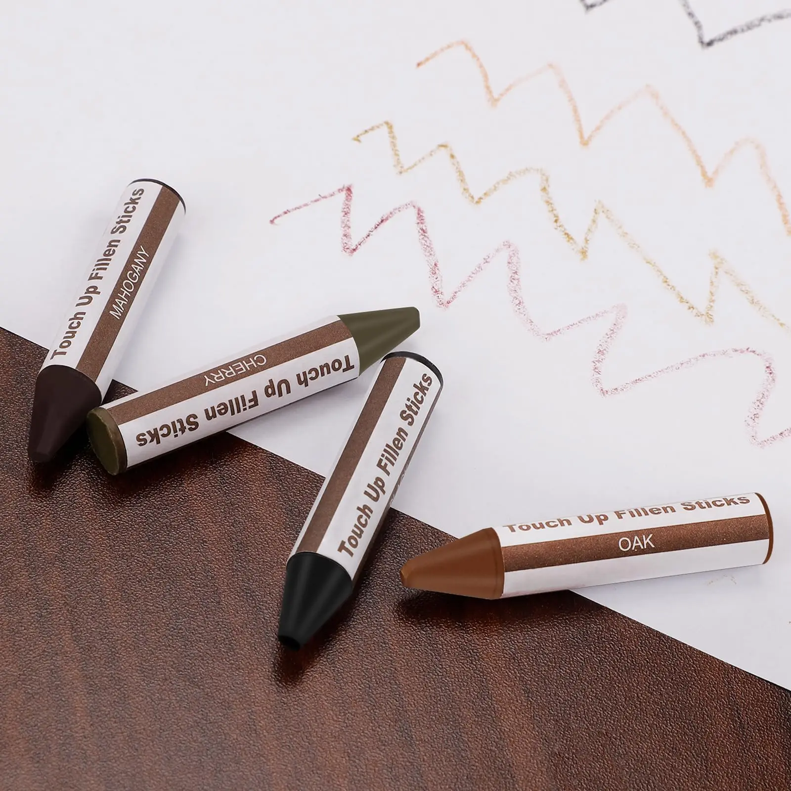 SEISSO 8 ألوان الأثاث الخشبي خدش إصلاح حشو العصي الخشب خدش/دنت/الكراك/مزيل البقع الطباشير لباب الطاولة الأرضية