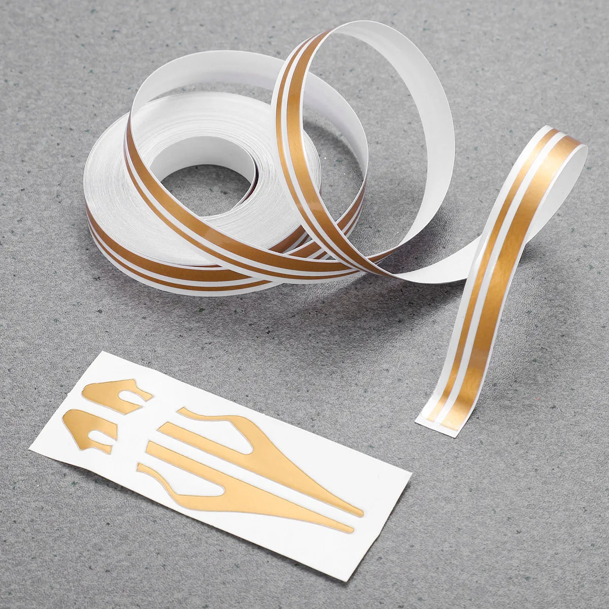 

Golden Car Waist Line Body Sticker Auto Pull Flower Decor Car Body Sticker Universal Vehicle Decoration Waterproof Uv Resistant