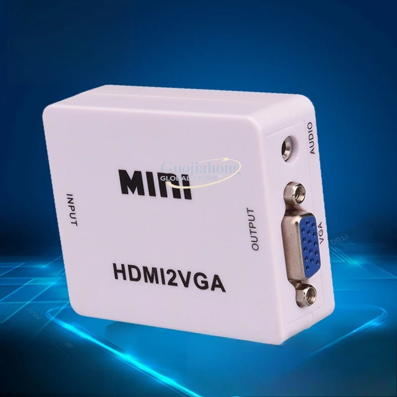 HDM & I to VGA Converter with Power Supply USB Cable Black and White Two Production Wholesale External Notebooks