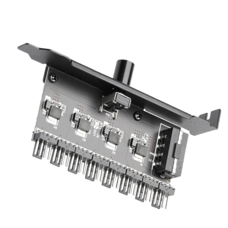 선풍기 거버너 4D 전원 공급 장치, 범용 4 핀 3 핀 1-8 웨이 속도 컨트롤러 어댑터, 냉각 선풍기 허브 PC 케이스, 12V