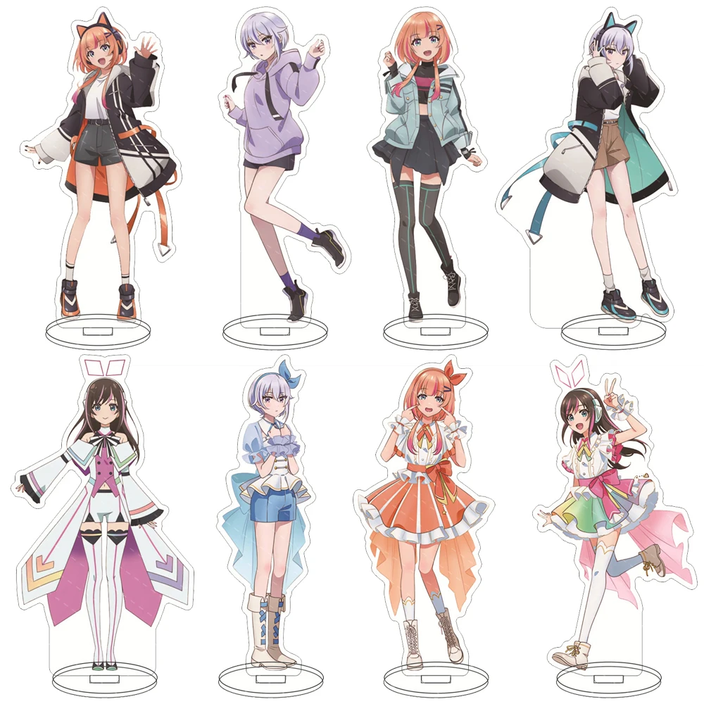 

Anime Kizuna AI Acrylic Stand Model Miracle Quan Chris Noelle Jessie Nisaka Figure Cosplay Model Plate Desk Decor Fans Gifts