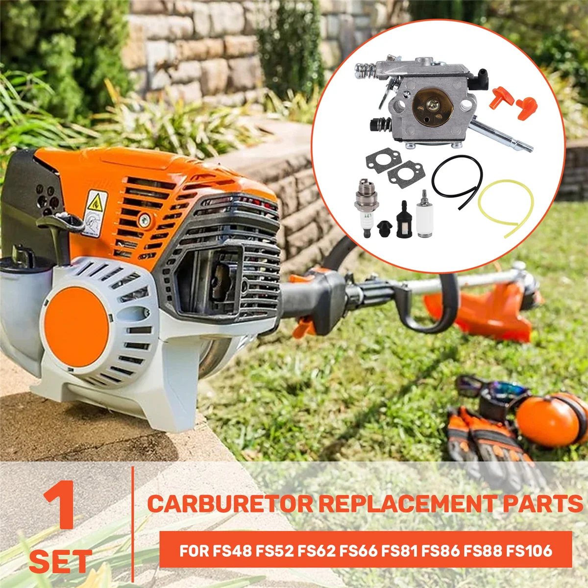 Сейчас в тренде, комплект запасных частей, карбюратор для Stihl FS48 FS52 FS62 FS66 FS81 FS86 FS88 FS106 Walbro WT-45, детали