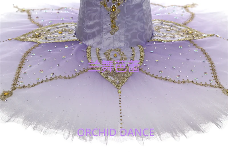 Szybka Produkcja Wysoka Jakość Profesjonalne Kostiumy Baletowe Tutu dla Dorosłych Dziewcząt w Klasycznym Stylu, Liliowe, z Ptakiem, na Zamówienie, w Dowolnym Rozmiarze