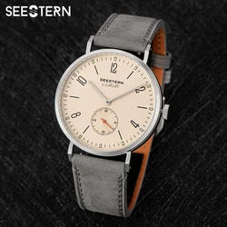 Sugess iş erkek izle otomatik ST1701 hareketi mekanik kol saatleri safir cam moda basit ince saat 382 yeni