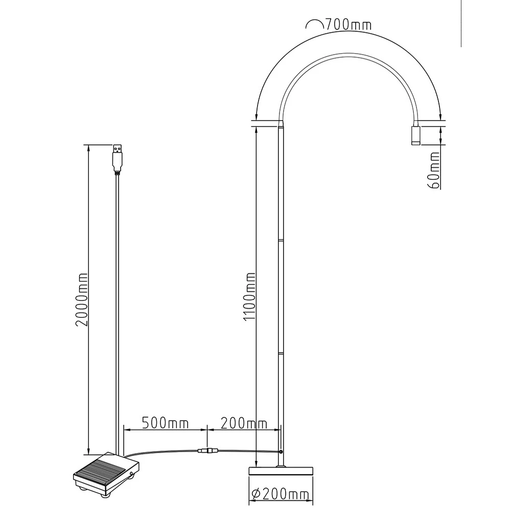 VUSUM 5V USB Beauty Nail sztuczne rzęsy klej UV ucure lampa włącznik z pedałem rzęsy piękna LED fioletowa lampa podłogowa