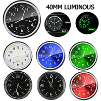 40Mm Luminous Car Clock Waterproof Mini Electronic Clock Quartz Watch Bicycle Motorcycle Watch Auto Dashboard Clock In Car