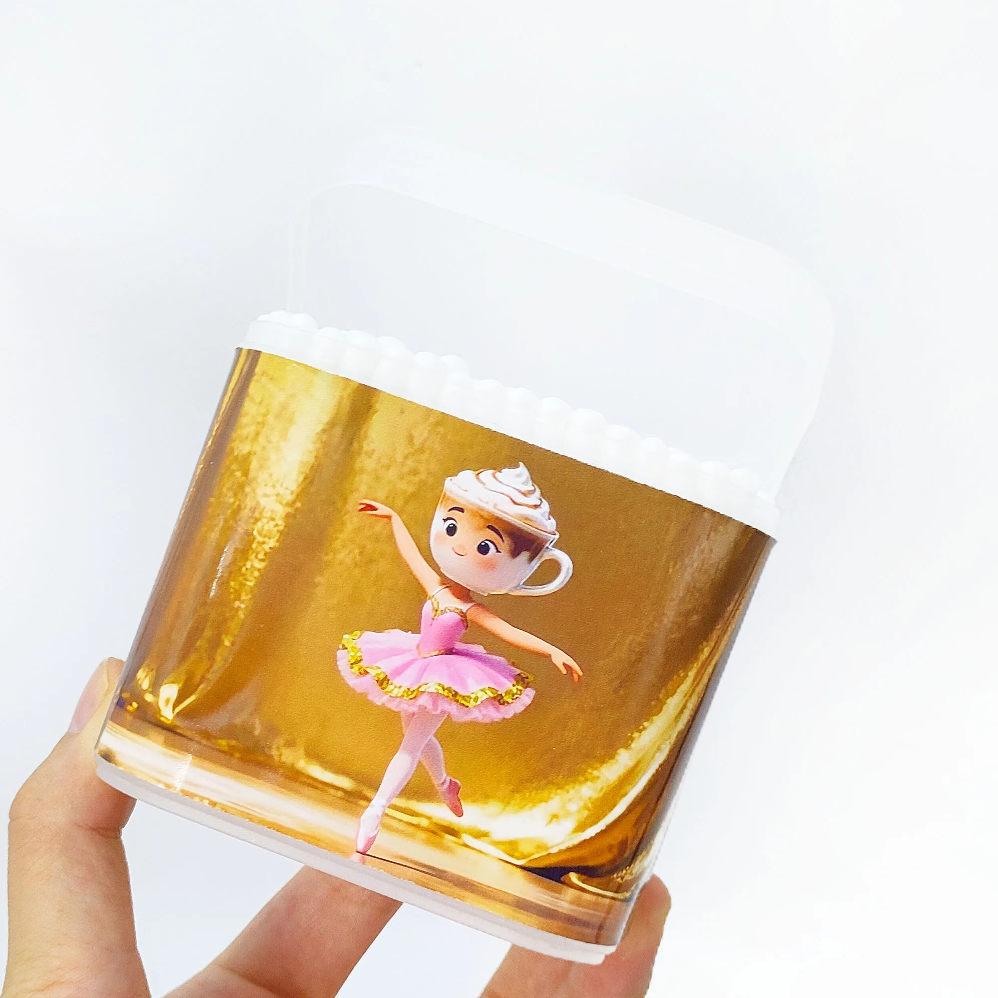 200 pz/400 pz balletto ragazza styling tema batuffolo di cotone multifunzionale a doppia testa cucchiaio a vite batuffolo di cotone bastone.